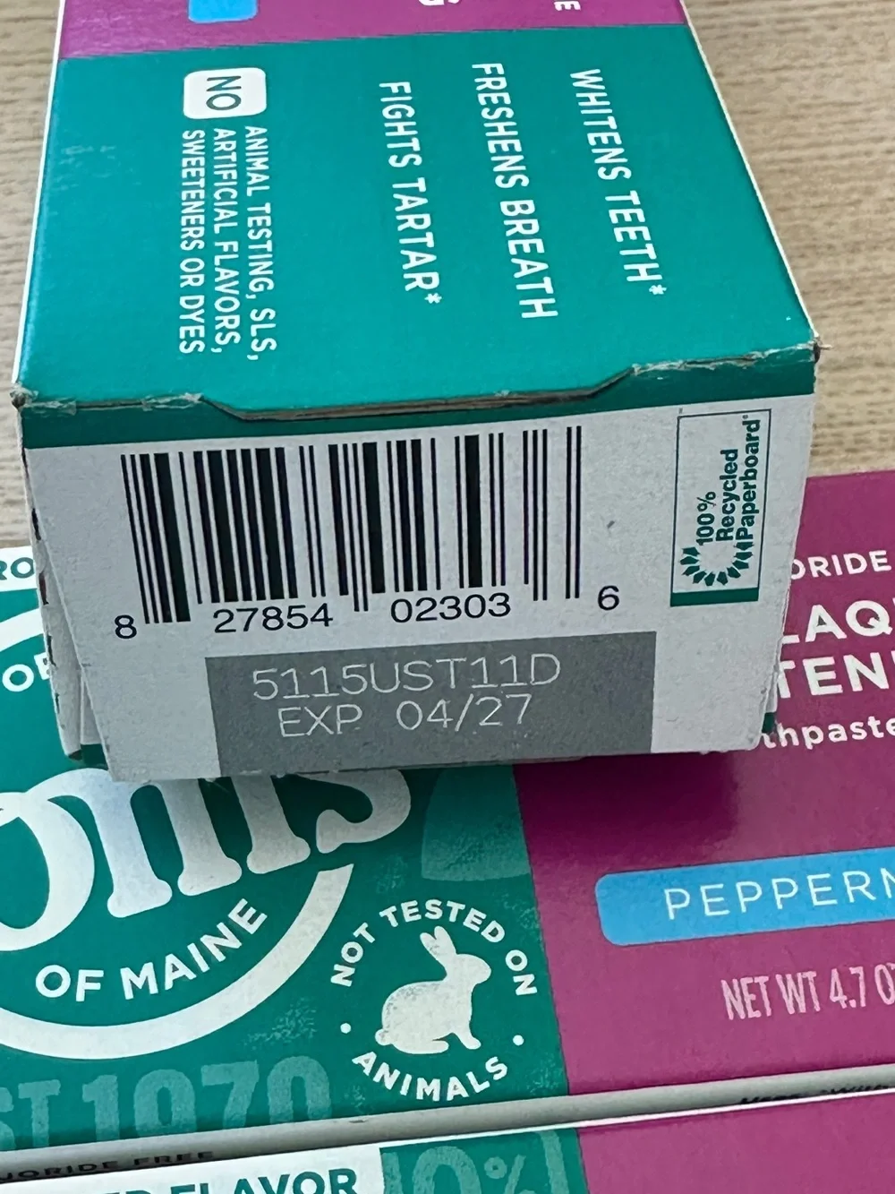 Tom's of Maine Antiplaque & Whitening Peppermint Toothpaste